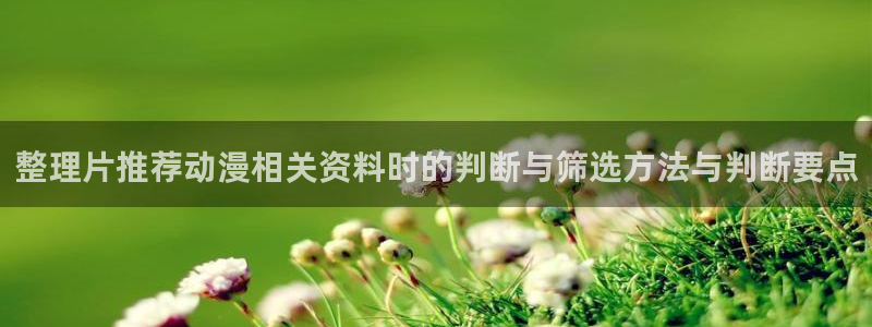 动漫天堂手机网站:整理片推荐动漫相关资料时的判断与筛选方法与判断要点配图