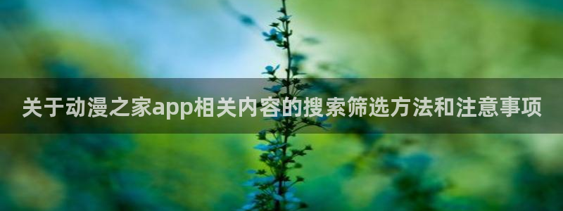 动漫天堂动漫大全:关于动漫之家app相关内容的搜索筛选方法和注意事项配图